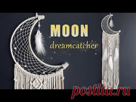 DIY Tutorial l How to make a Moon Dreamcatcher ? | Macrame Decor