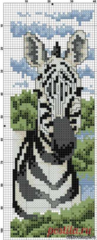 ЗАКЛАДКА ДЛЯ КНИГ "ЗЕБРА" - ЖИВОТНЫЕ - ЗАКЛАДКИ ДЛЯ КНИГ - Каталог файлов - ВЫШИВКА КРЕСТОМ