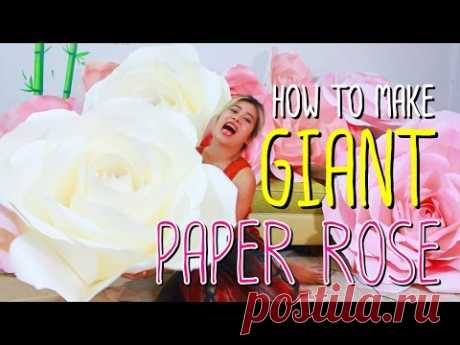 How to make GIANT PAPER ROSE by Madammouth - มาดามเม้าท์สอนทำกุหลาบกระดาษขนาดใหญ่ (มากกก)