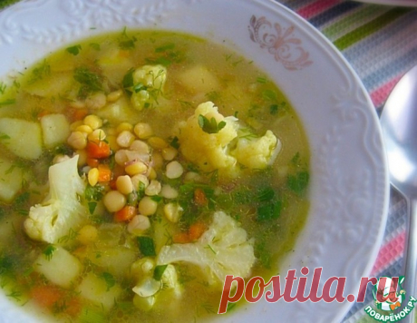 Суп с горохом и цветной капустой – кулинарный рецепт