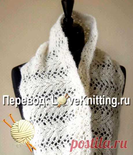 Ажурный щарф | Loveknitting.ru