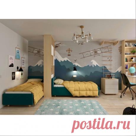 Детская для двух мальчиков в городе Новосибирске 💙 Дизайнер: anyukhina_anastasia