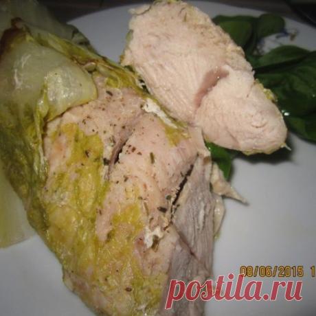 Куриная грудка запеченая в пекинской капусте Ооочень полезная!