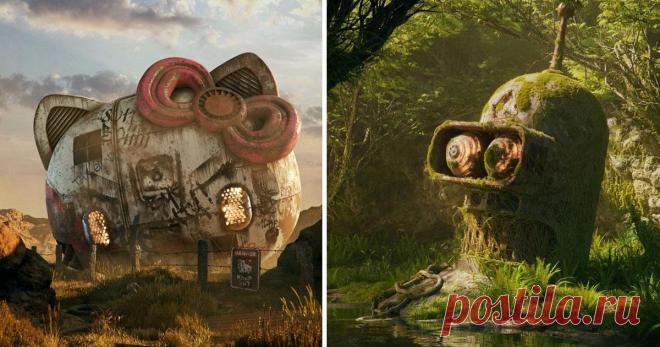 Апокалипсис поп-культуры: смесь ностальгии с предчувствием (15 фото) | Чёрт побери Филип Годас, он же Hoodass, 3D-художник и фрилансер из Праги, прославился своими умопомрачительными сюрреалистическими визуализациями. Но самой, пожалуй, увлекательной из его работ можно назвать представленную ниже серию распадающихся символов массовой поп-культуры, которая создает у зрителя самое жуткое впечатление по поводу нашего возможного будущего… Чтобы заселить свои постапокалиптическ...