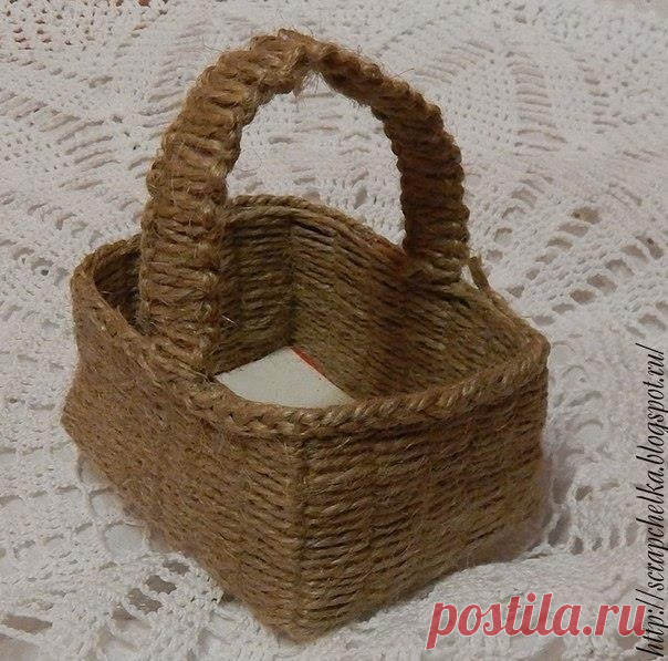 Корзиночка в эко-технике.