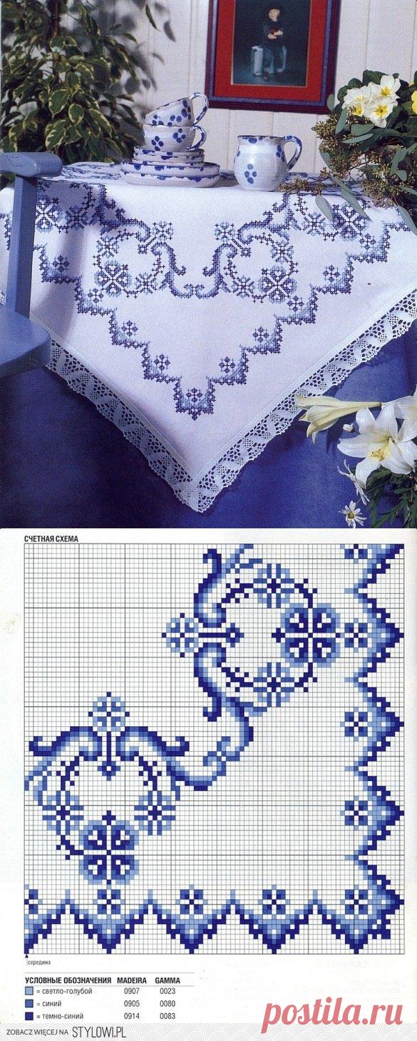 haft krzyżykowy / serweta na Stylowi.pl