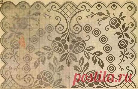 Kira scheme crochet: The large quadrate tablecloth