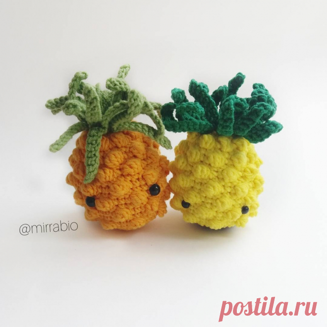 Вязаный ананас описание крючком | Hi Amigurumi