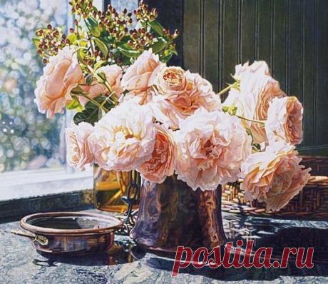 Акварели Eric Christensen цветы и вино