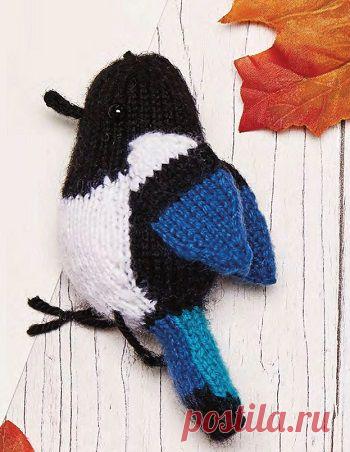 Вязаная птица «Сорока» | DAMские PALьчики. ru