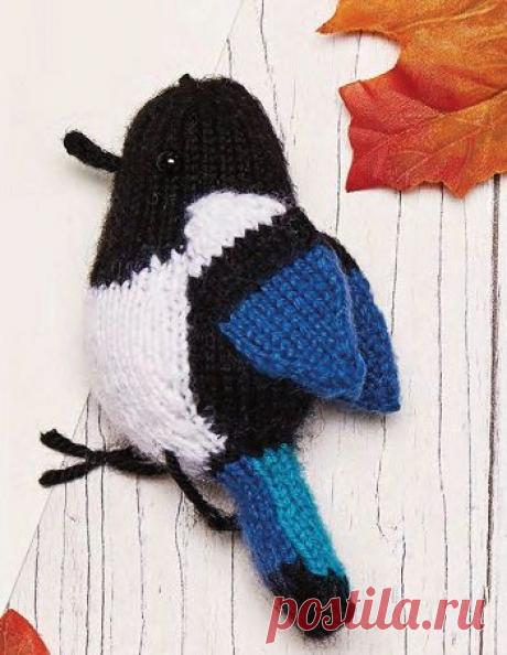 Вязаная птица «Сорока» | DAMские PALьчики. ru