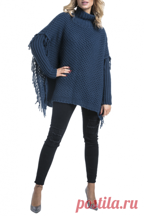 Свитер FIMFI Бренд: FIMFI. Артикул: I222_NAVYPEONY NAVY. Цвет: темно-синий. Состав: 80% акрил, 20% шерсть. Особенности: Размер OS соответсвует российскому 42-46.. Параметры изделия: для размера производителя OS: длина изделия: 61 см, обхват груди: 90-104 см, обхват талии: 60-88 см, обхват бедер: 90-112 см. Сезон: Весна. Страна дизайна: Польша. Страна производства: Польша