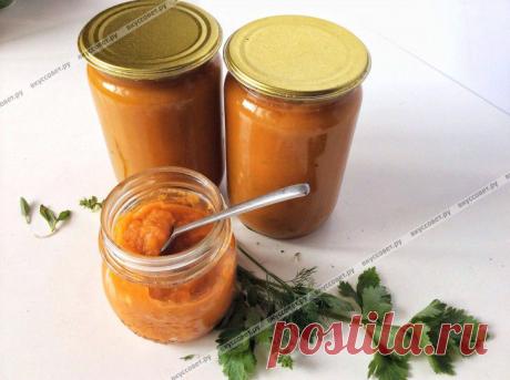 Кабачковая икра с морковью и томатной пастой на зиму (по бабушкиному рецепту) пошаговый с