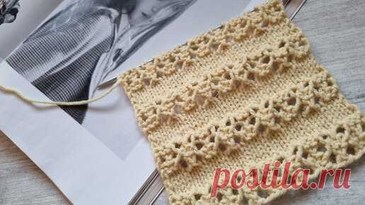 Ажурный, секционный узор спицами.❤️🧶 | Asha. Вязание, дизайн и романтика в фотографиях.🌶 | Дзен