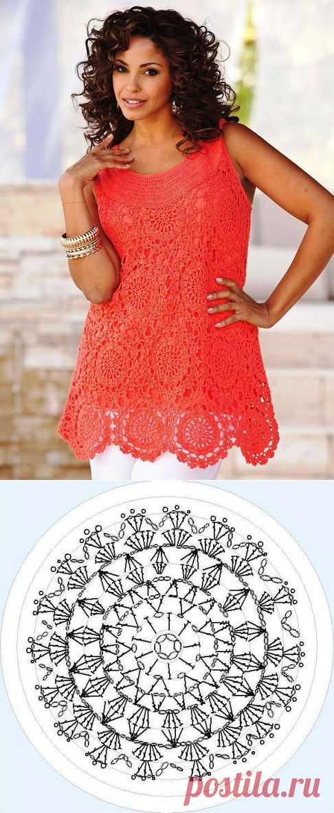 Коралловая блузка