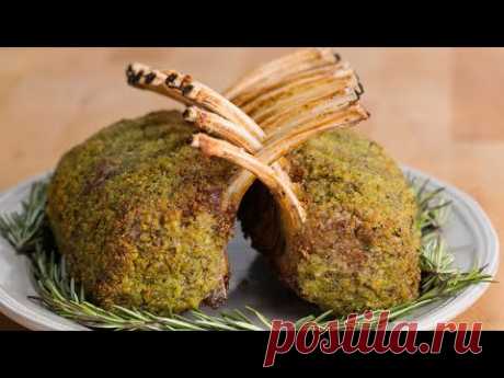 Garlic Rosemary Crusted Roast Rack of Lamb