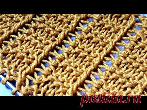 Стильный узор спицами 