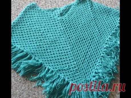 Вязание крючком. Пончо. Crochet poncho.