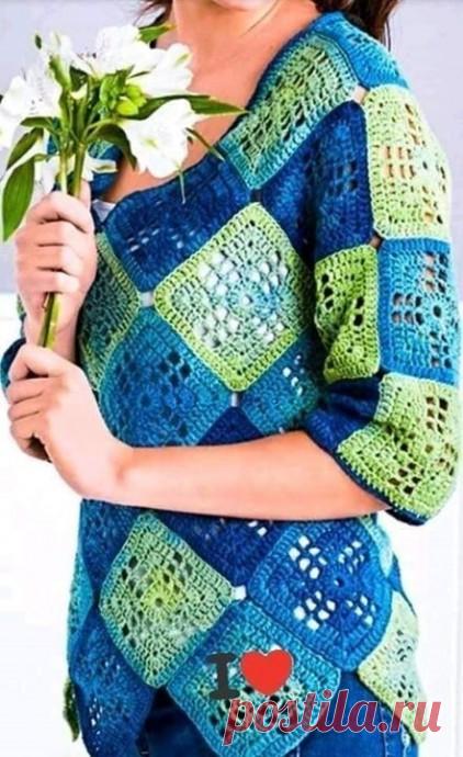 Джемпер цвета морской волны