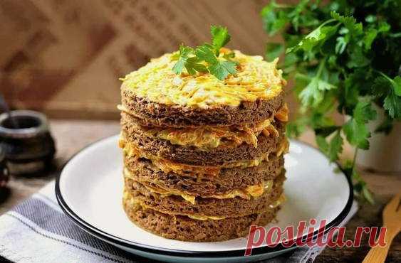 Печеночный торт из куриной печени с молоком - рецепт приготовления с пошаговыми фото