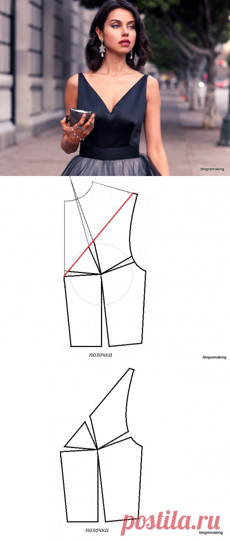 МОДЕЛИРОВАНИЕ И ТЕХНОЛОГИЯ ПОШИВА ЛИФА С V-ОБРАЗНЫМ ВЫРЕЗОМ. МАСТЕР-КЛАСС (Шитье и крой) | Журнал Вдохновение Рукодельницы