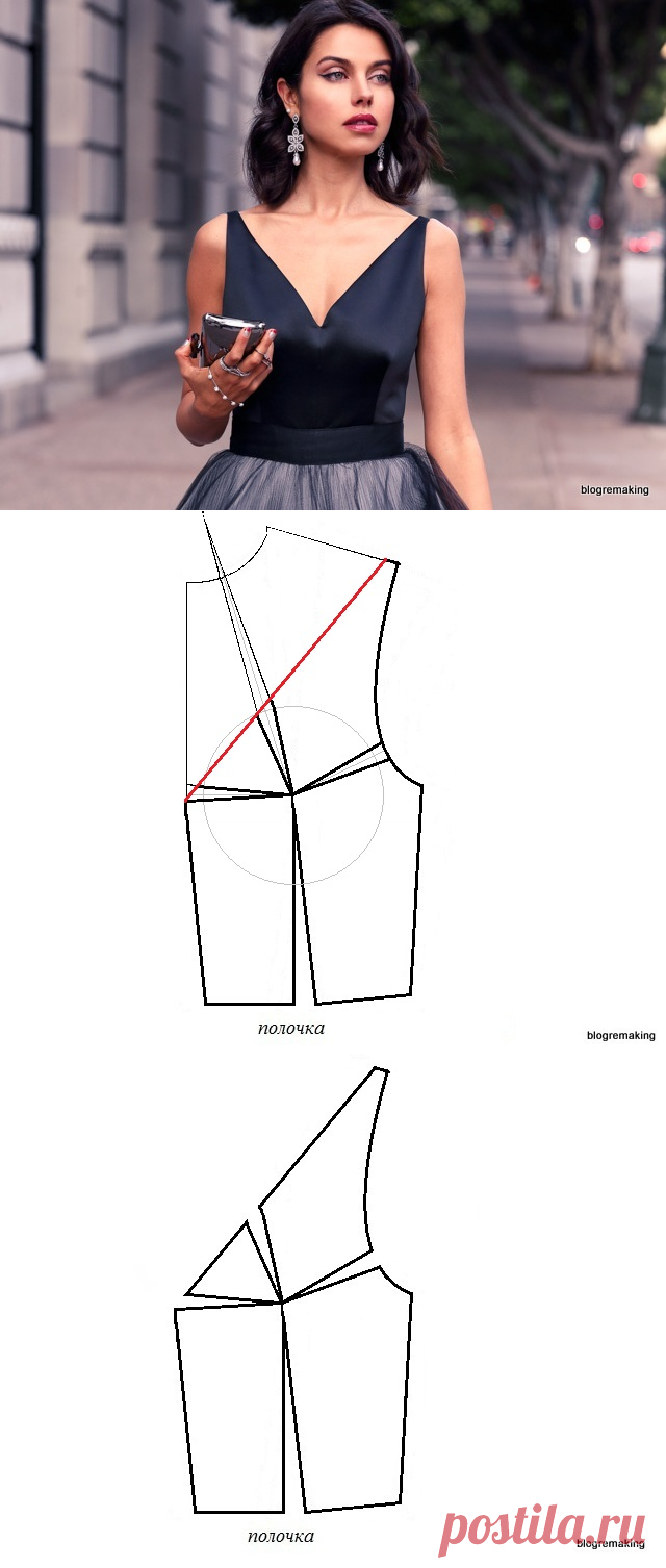 МОДЕЛИРОВАНИЕ И ТЕХНОЛОГИЯ ПОШИВА ЛИФА С V-ОБРАЗНЫМ ВЫРЕЗОМ. МАСТЕР-КЛАСС (Шитье и крой) | Журнал Вдохновение Рукодельницы