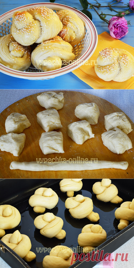 Дрожжевые булочки с кунжутом