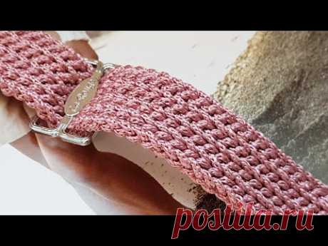 Мастер-класс плоского жгута крючком ❤ crochet pattern.