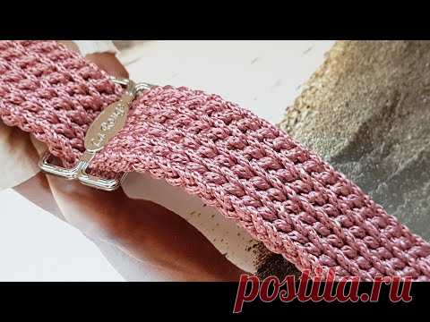 Мастер-класс плоского жгута крючком ❤ crochet pattern.