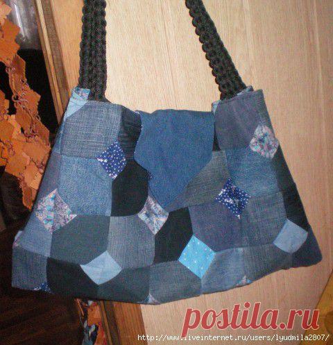 Подборка сумок из джинсов (много).