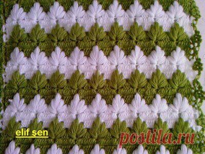 Узоры из пышных столбиков.