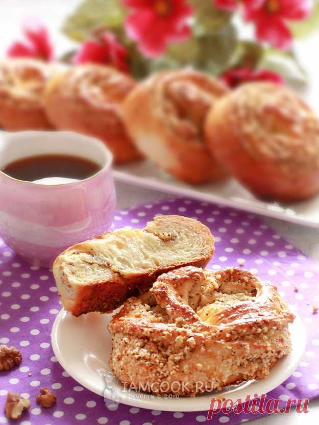 Булочки с ореховой начинкой (из дрожжевого теста) — рецепт с фото пошагово