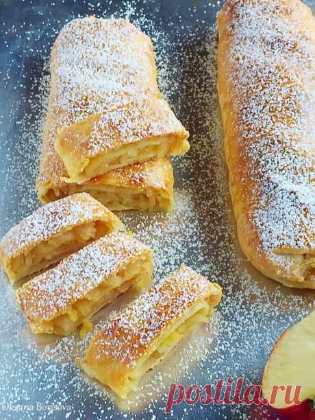Десертный вихрь.Творожный рулет с яблоками