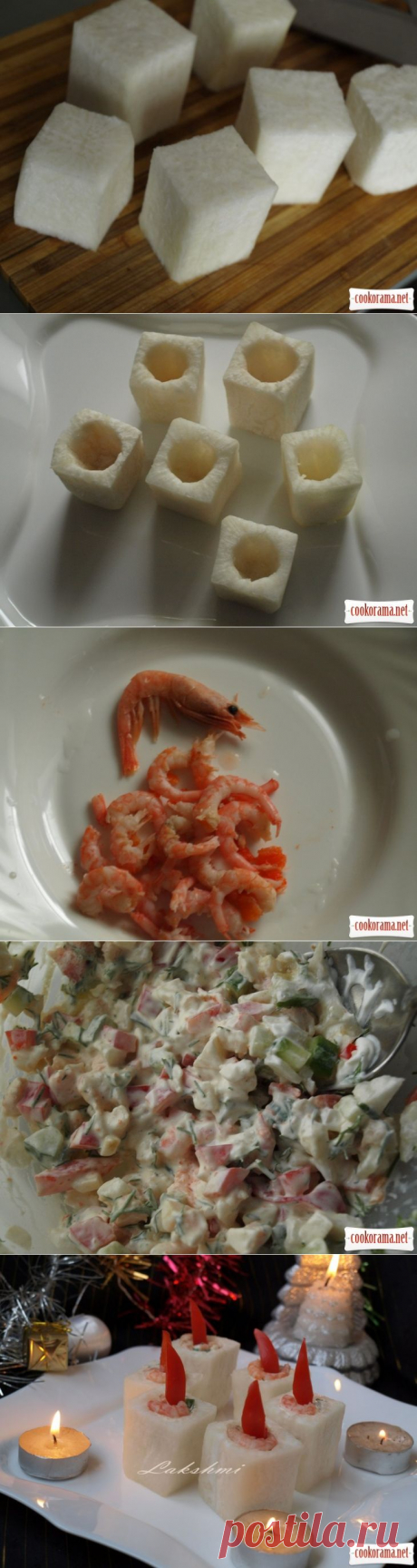 Закуска &quot;Новогодние свечи&quot; / Холодные закуски / Кукорама — вкусные рецепты!