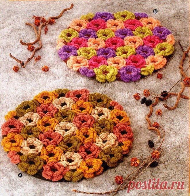 Вязание крючком ковриков.Ввязание крючком круглые коврики | Домоводство для всей семьи