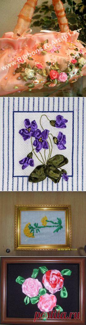 Вышивка лентами. Виды швов. 2ч. |9