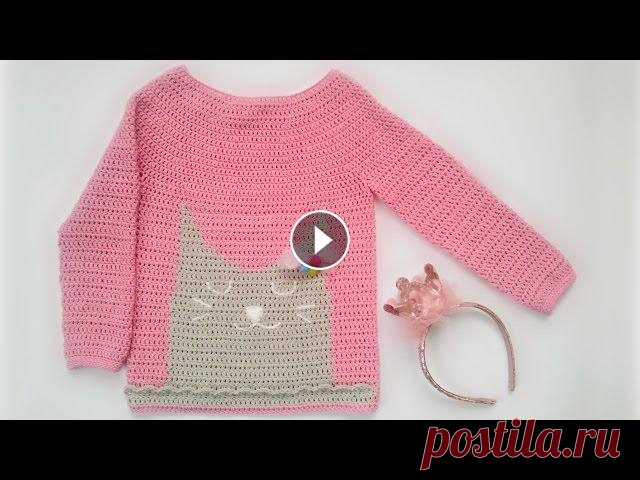 Кофта крючком / Crochet sweater / Jersey de ganchilloВ этом видео вы узнаете как связать детскую кофту крючком. Как сделать свои расчеты для кокетки /...
