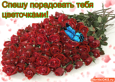 Спешу порадовать тебя цветочками! — Бесплатные поздравления