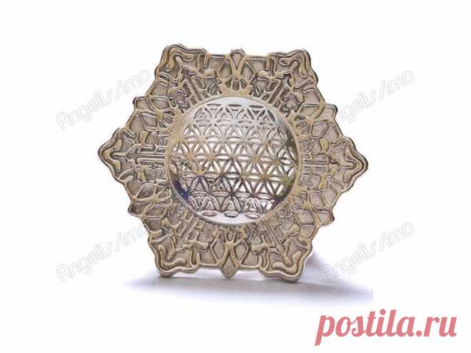 Кольцо "Цветок жизни" от Amorem