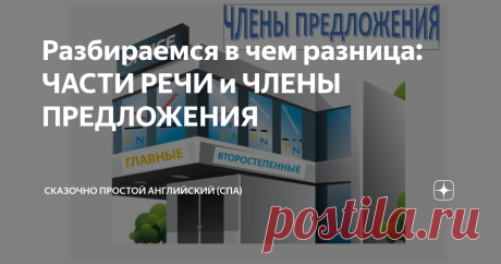 Разбираемся в чем разница: ЧАСТИ РЕЧИ и ЧЛЕНЫ ПРЕДЛОЖЕНИЯ Так часто получается, что понятия, на которые надо опираться при объяснении правил английского языка, дети еще даже на русском не проходили. Поэтому без сказок никак не обойтись.