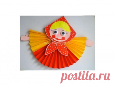 ​Дуняша из гофрированной бумаги