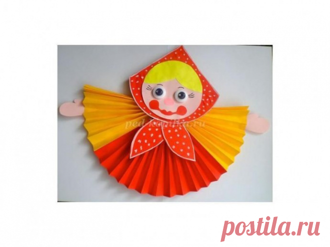 ​Дуняша из гофрированной бумаги