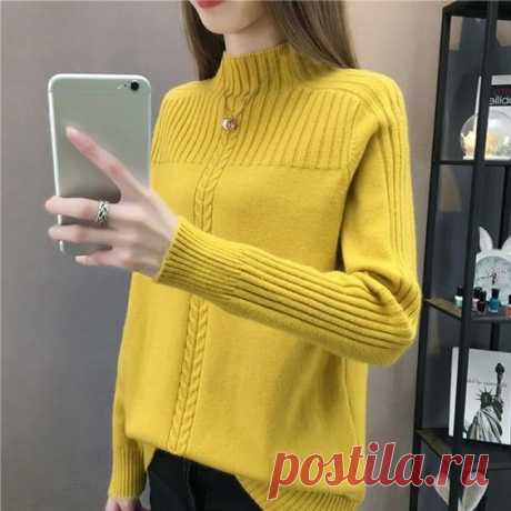 Go-Getter Turtleneck Women Sweater - Yellow / S