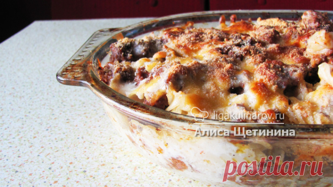 Запеканка с макаронами и фаршем "Ленивая Лазанья" - рецепт пошаговый с фото