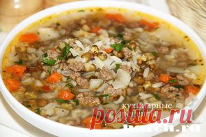 Суп с фаршем, машем и рисом