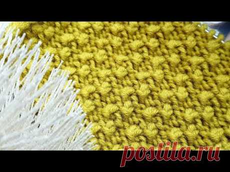 Узор спицами " рисовые дорожки" 🎀 knitting pattern.