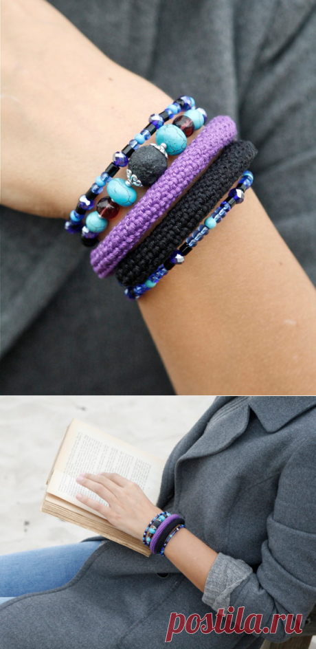 Modern crochet bracelet