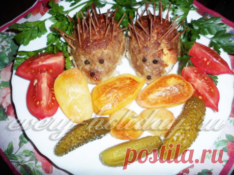 Мясные зразы с яйцом «Веселые ежики»