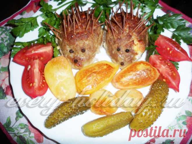 Мясные зразы с яйцом «Веселые ежики»