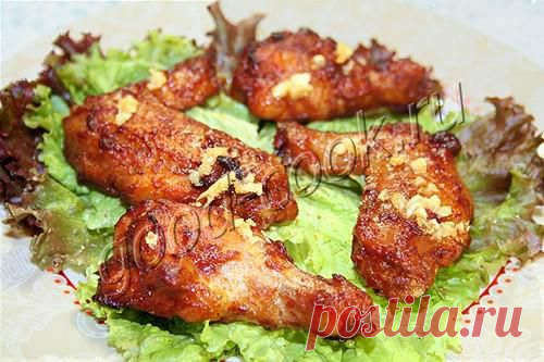 Хорошая кухня - крылышки в томатном соусе (тушеные и запеченные). Кулинарная книга рецептов. Салаты, выпечка.